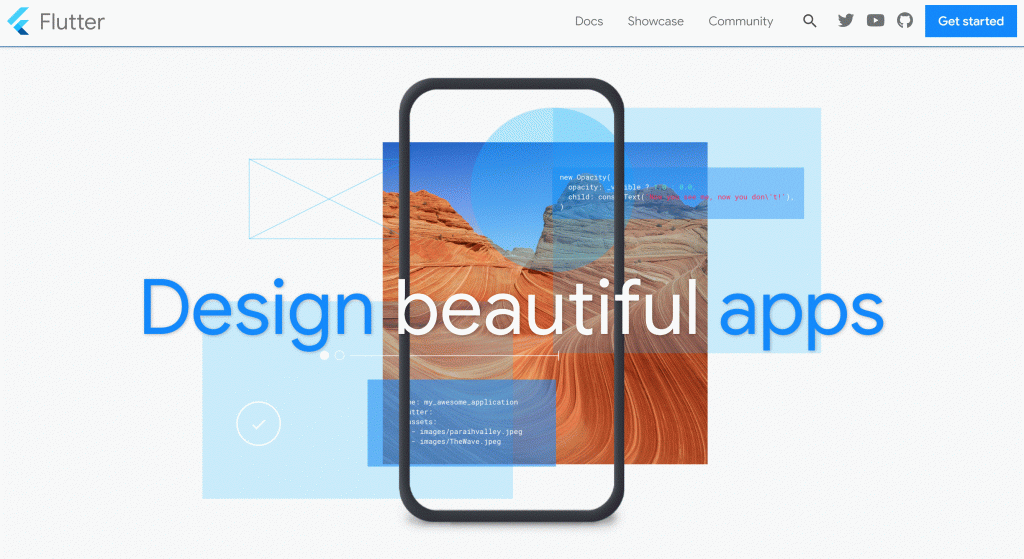 The Flutter web site